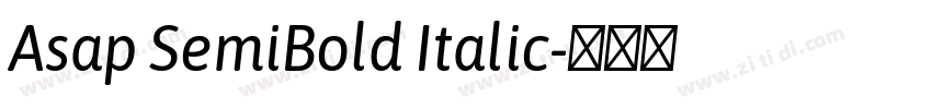 Asap SemiBold Italic字体转换